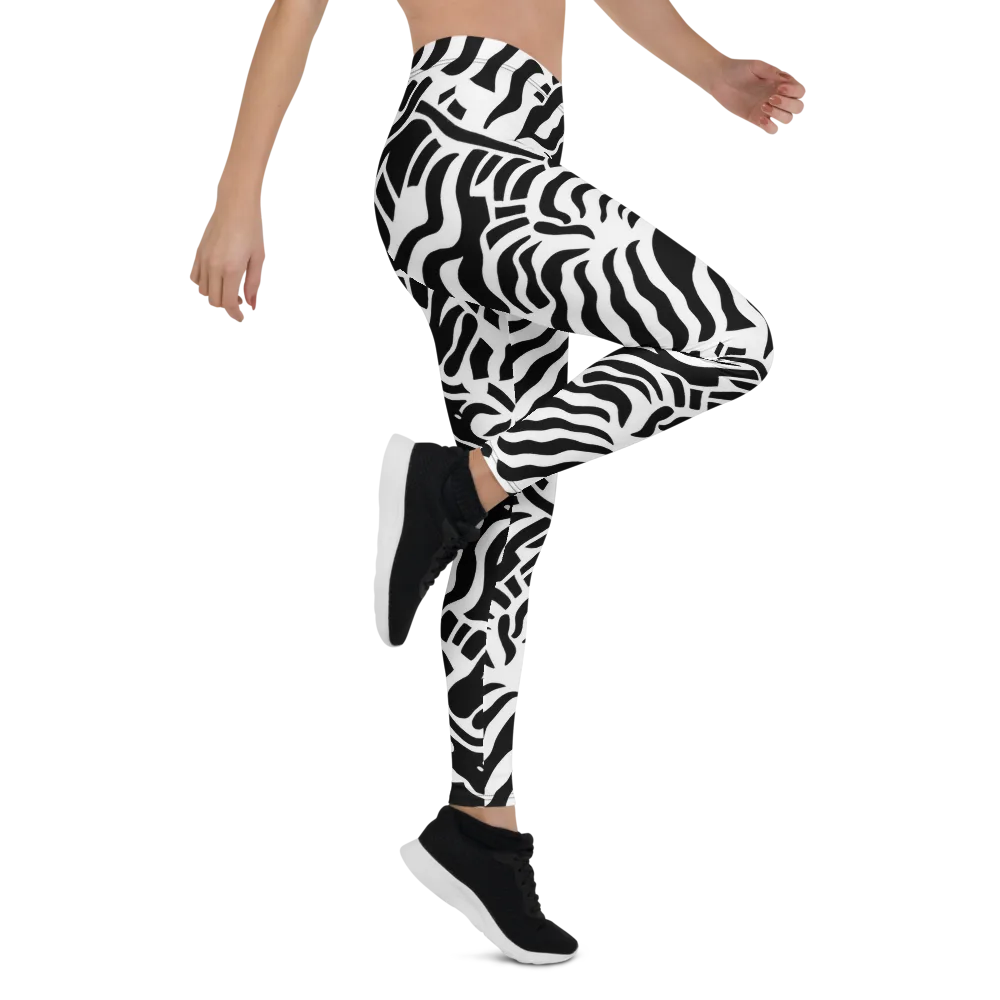Noir Stripes on Leggings — Right