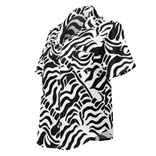 Noir Stripes on a Women's Short Sleeve Pajama Top