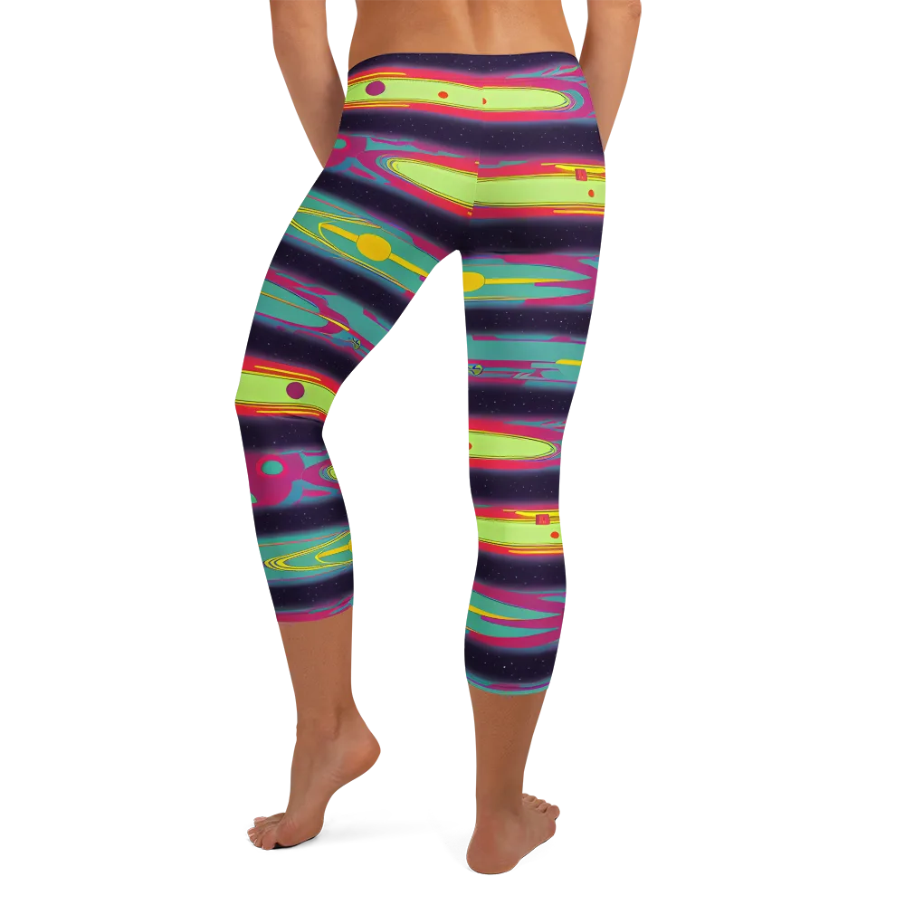 Astro Pop on Capri Leggings — Back