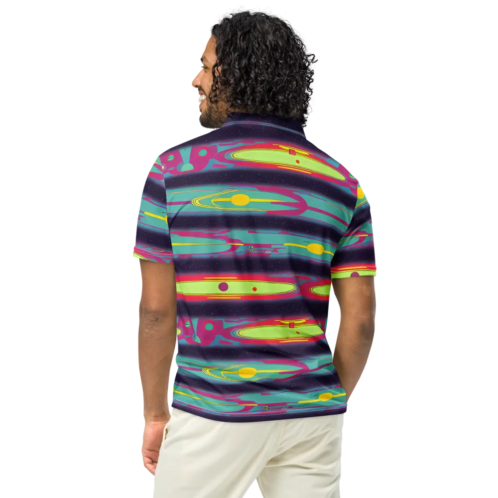 Astro Pop on Men's Slim Fit Polo Shirt — Back