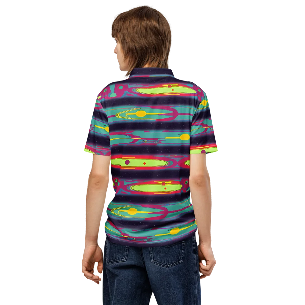 Astro Pop on Men's Slim Fit Polo Shirt — Back