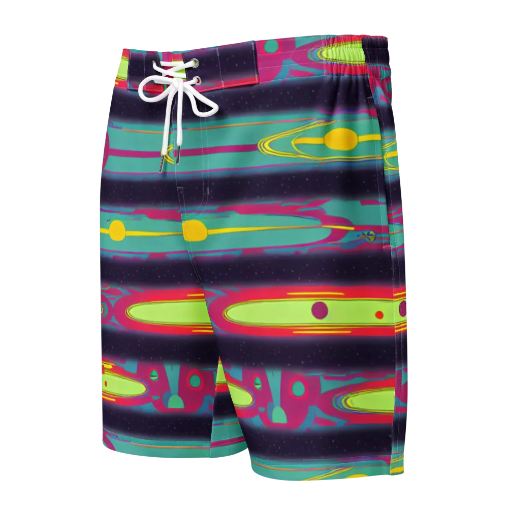 Astro Pop on Men's Board Shorts — Front