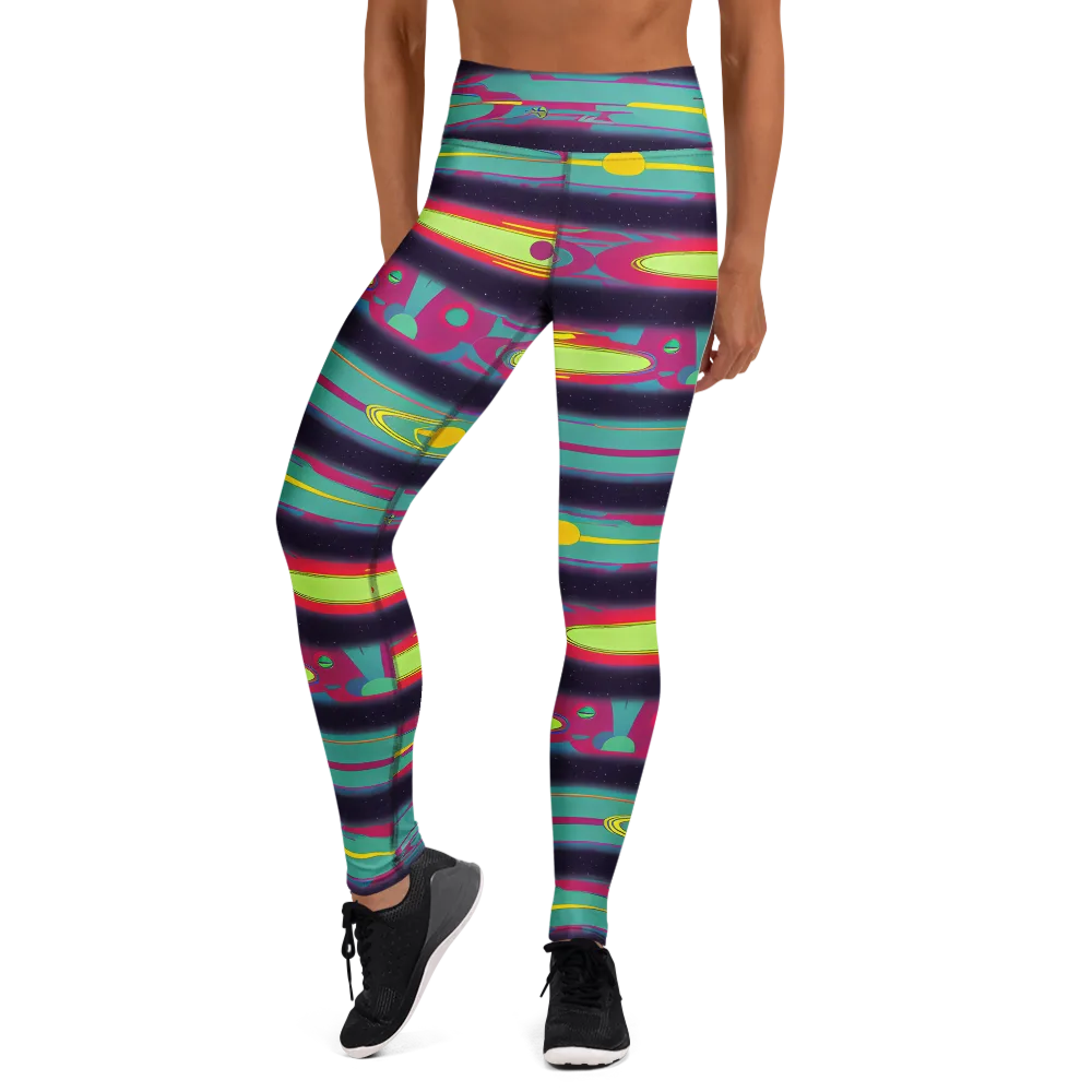 Astro Pop on Yoga Leggings — Front