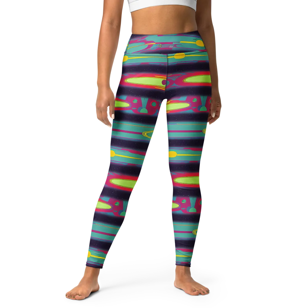 Astro Pop on Yoga Leggings — Front