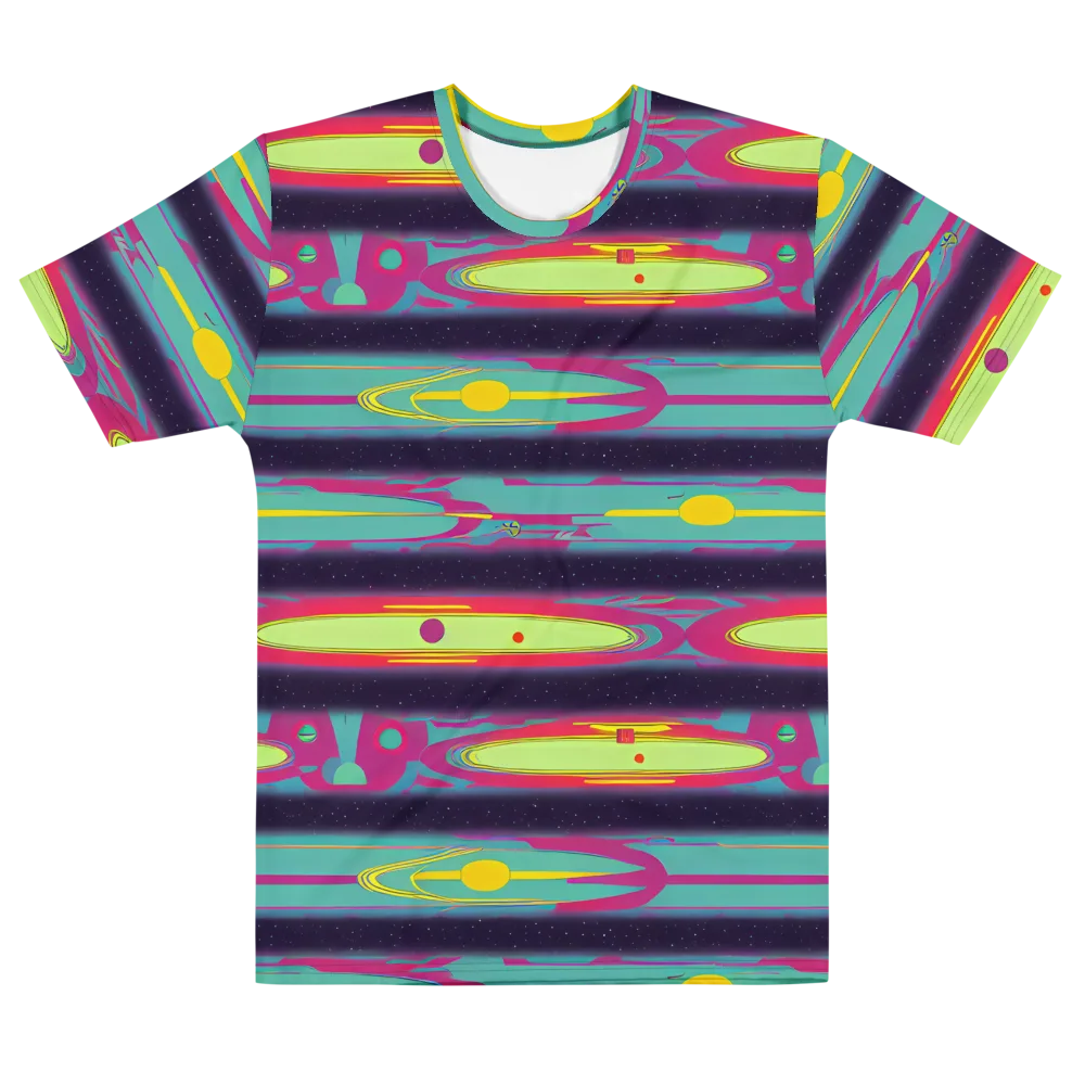 Astro Pop on Men's Cotton Crew Neck T-Shirt — Front