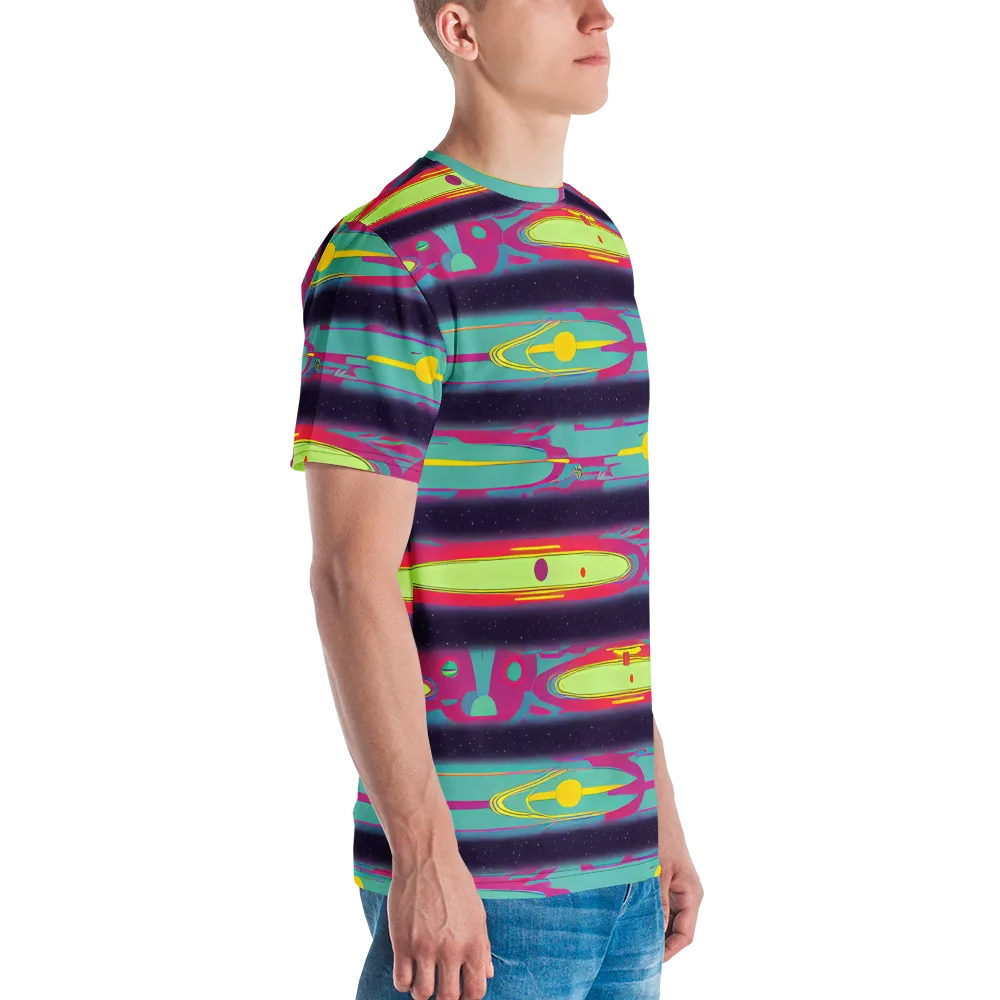Astro Pop on Men's Crew Neck T-Shirt — Right
