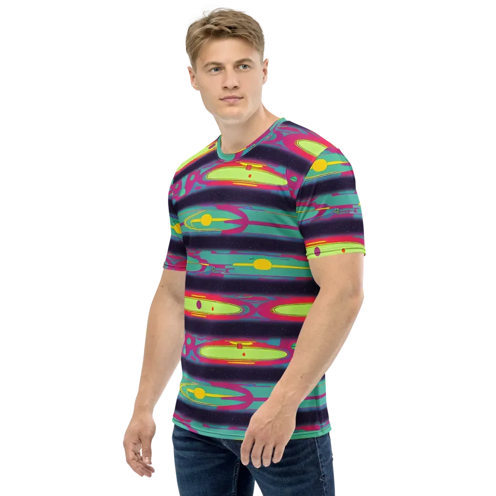 Astro Pop on Men's Crew Neck T-Shirt — Left