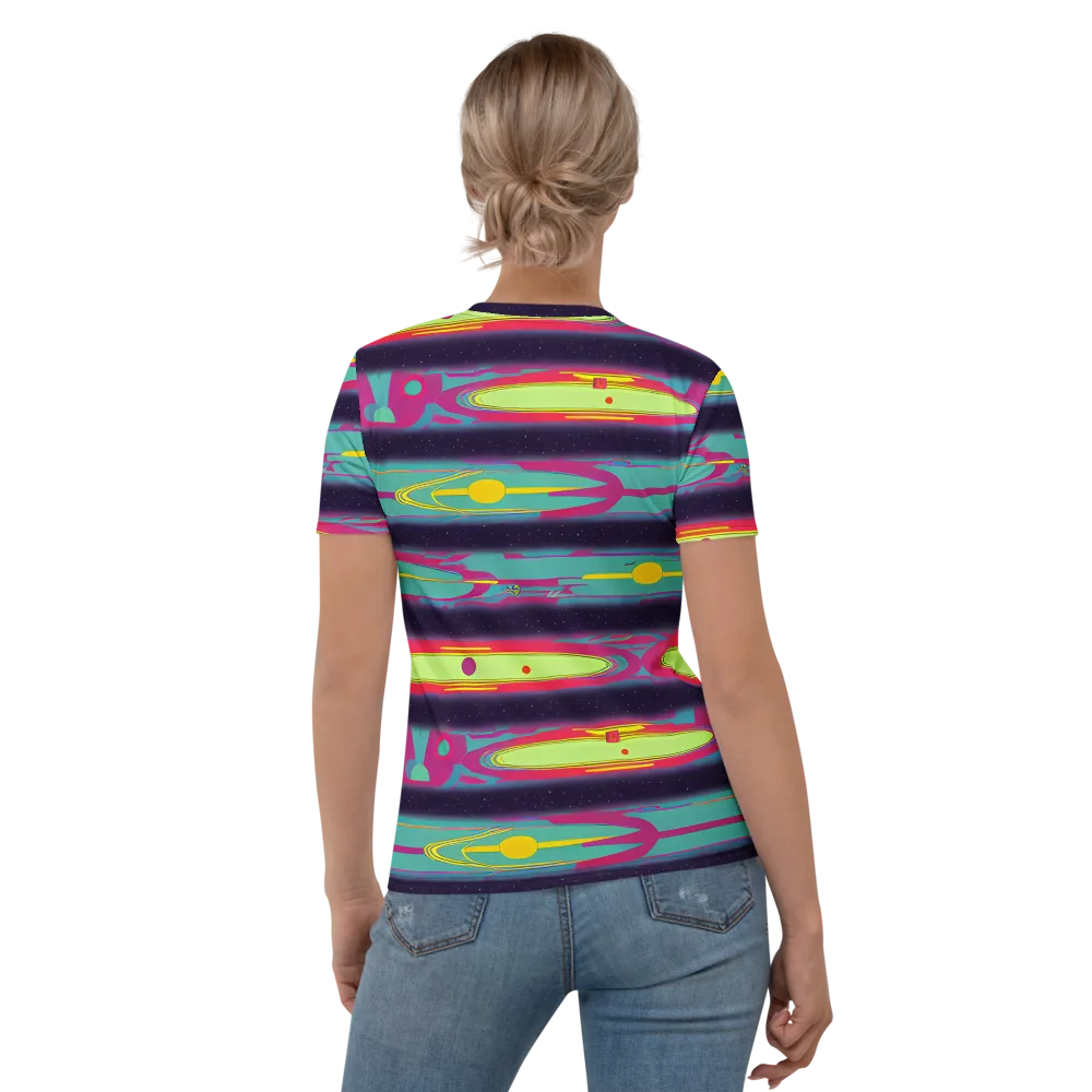 Astro Pop on Women's Crew Neck T-Shirt — Back