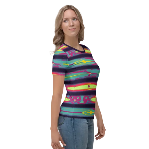 Astro Pop on a Women's Crew Neck T-Shirt