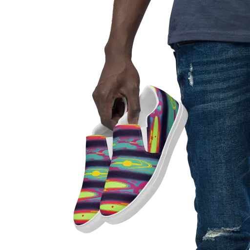 Astro Pop on a Men's Slip-On Canvas Shoes