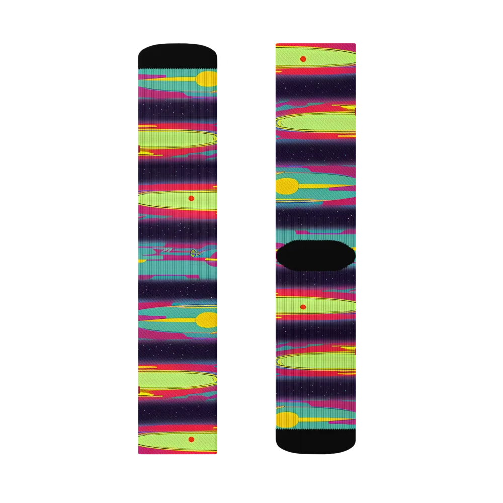 Astro Pop on Socks — Left Sock