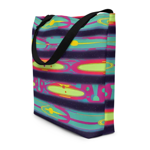Astro Pop on a Large Tote Bag W/ Pocket