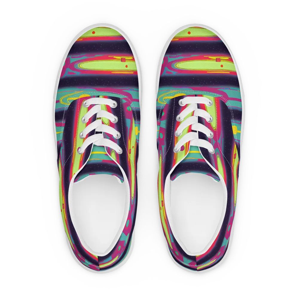 Astro Pop on Men's Lace-Up Canvas Shoes — Front