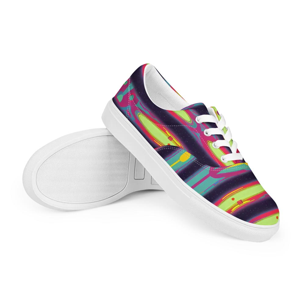 Astro Pop on Men's Lace-Up Canvas Shoes — Right Front