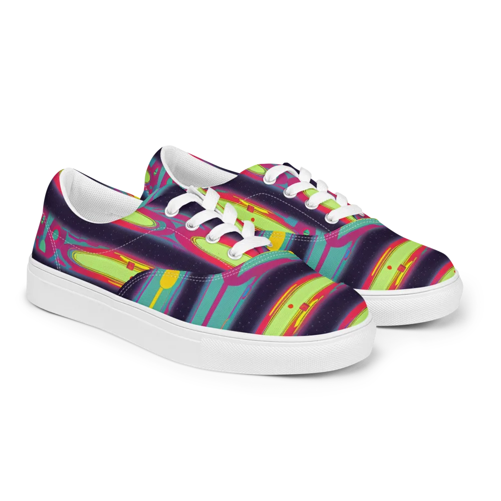 Astro Pop on Men's Lace-Up Canvas Shoes — Right Front