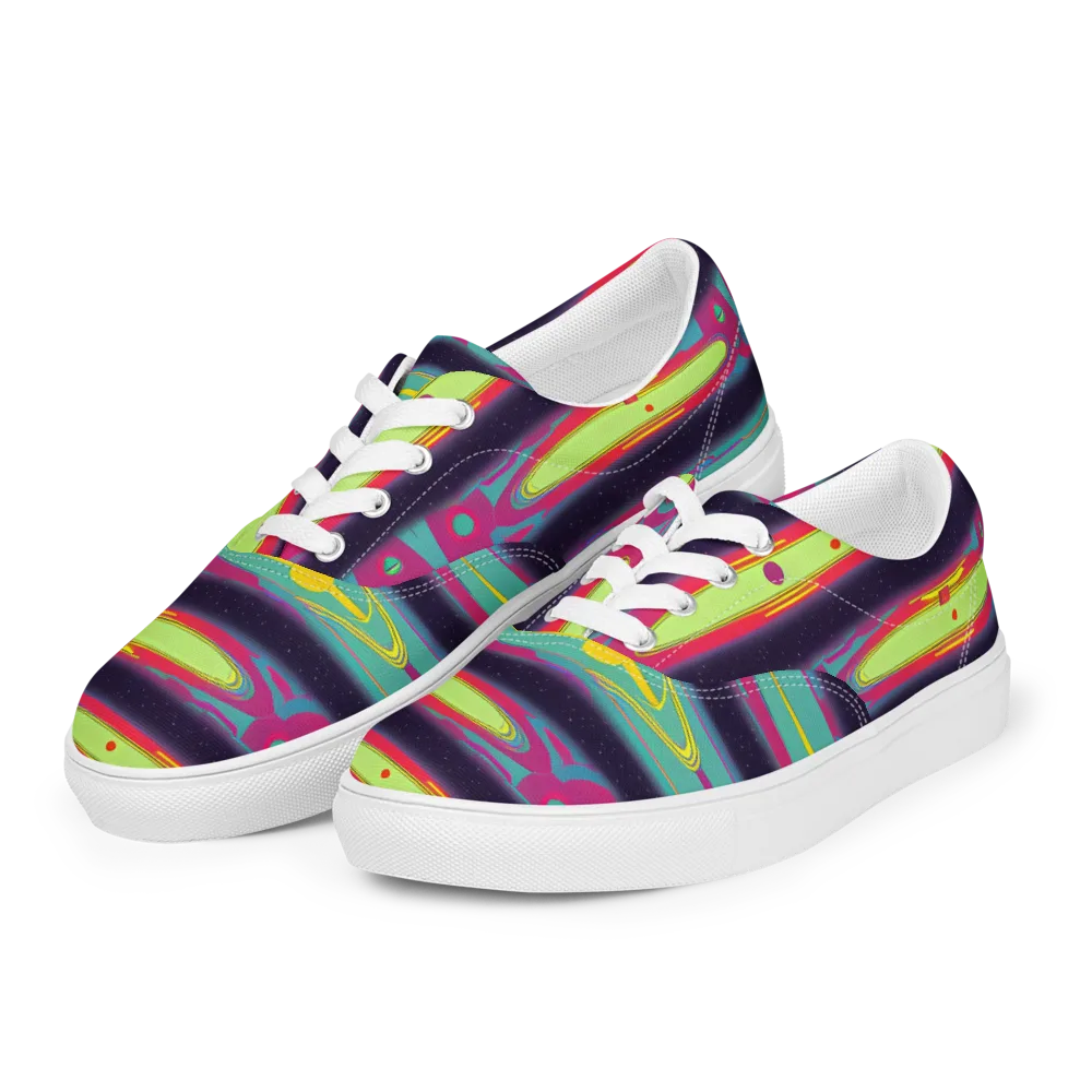 Astro Pop on Men's Lace-Up Canvas Shoes — Left Front