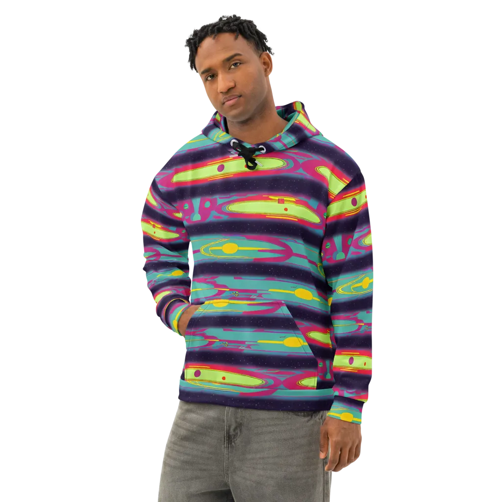 Astro Pop on Cotton Hoodie — Left Front