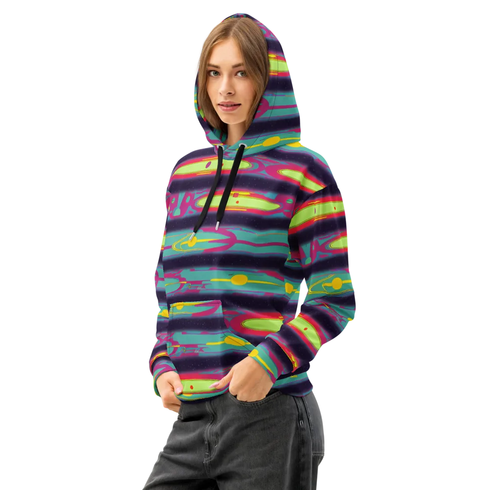 Astro Pop on Cotton Hoodie — Left Front
