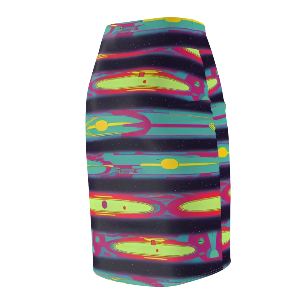 Astro Pop on Pencil Skirt — Back Side