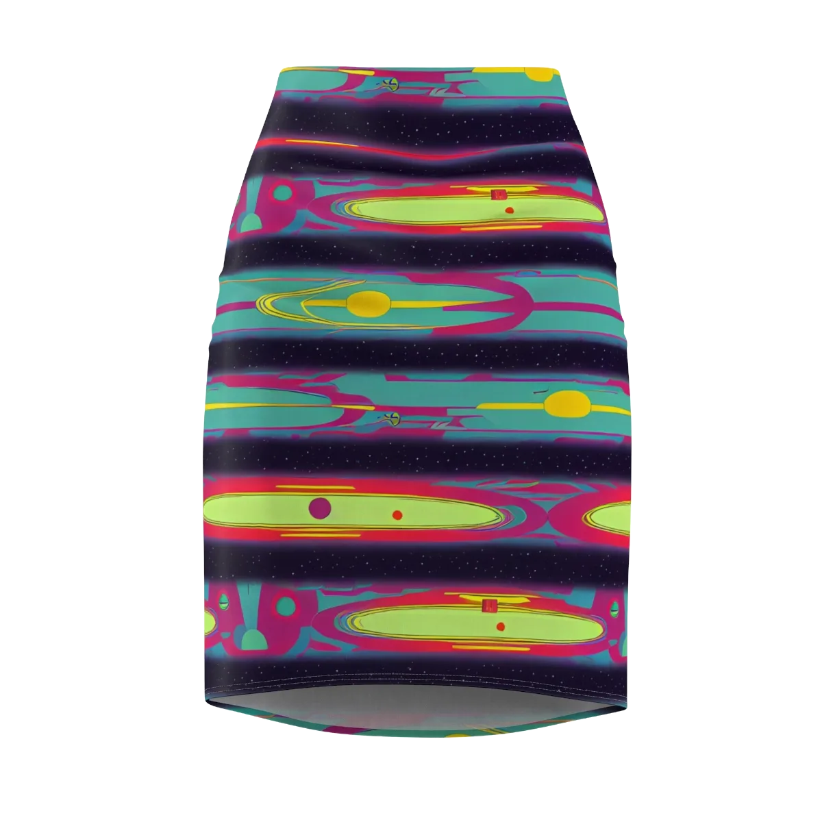 Astro Pop on Pencil Skirt — Front