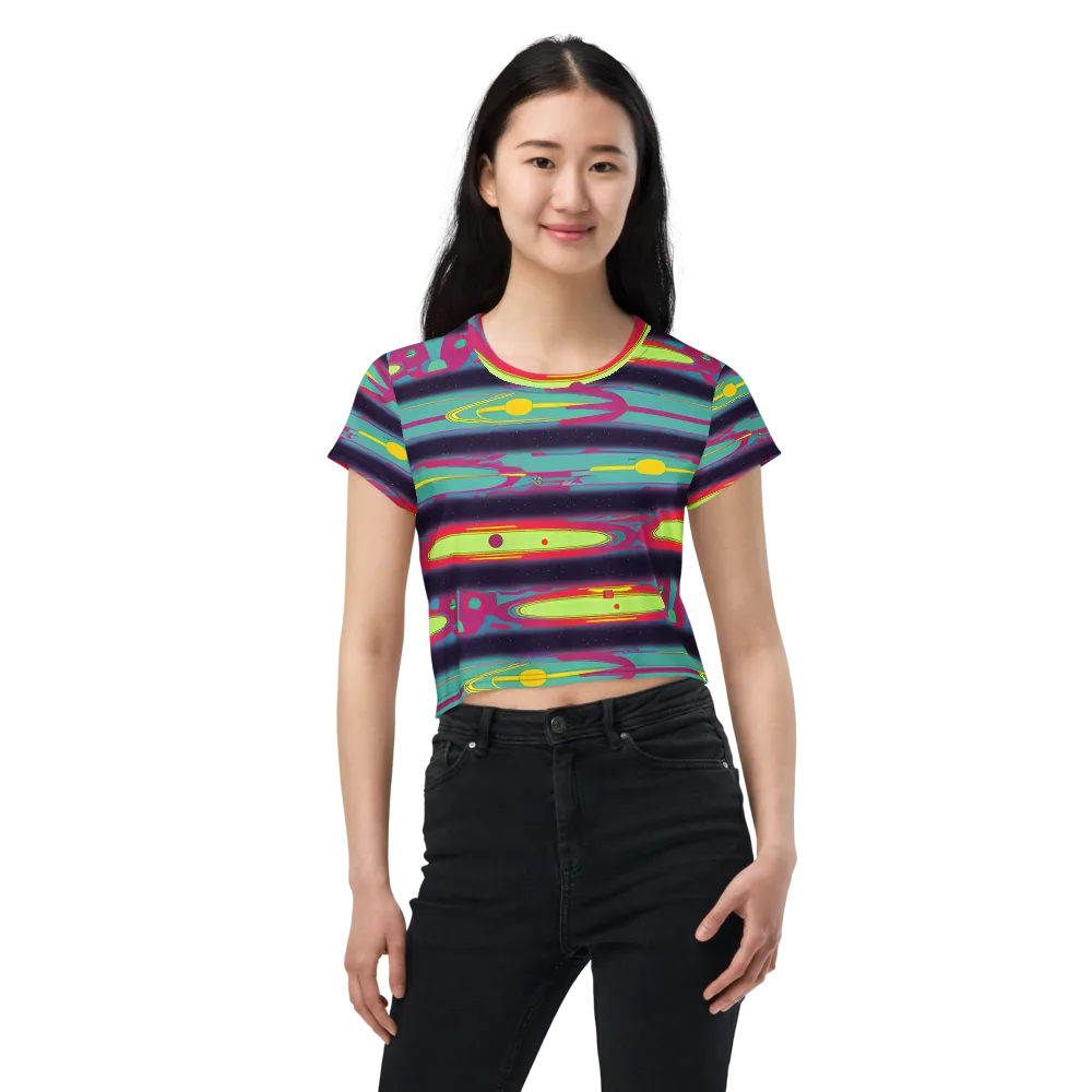 Astro Pop on Crop Tee — Front