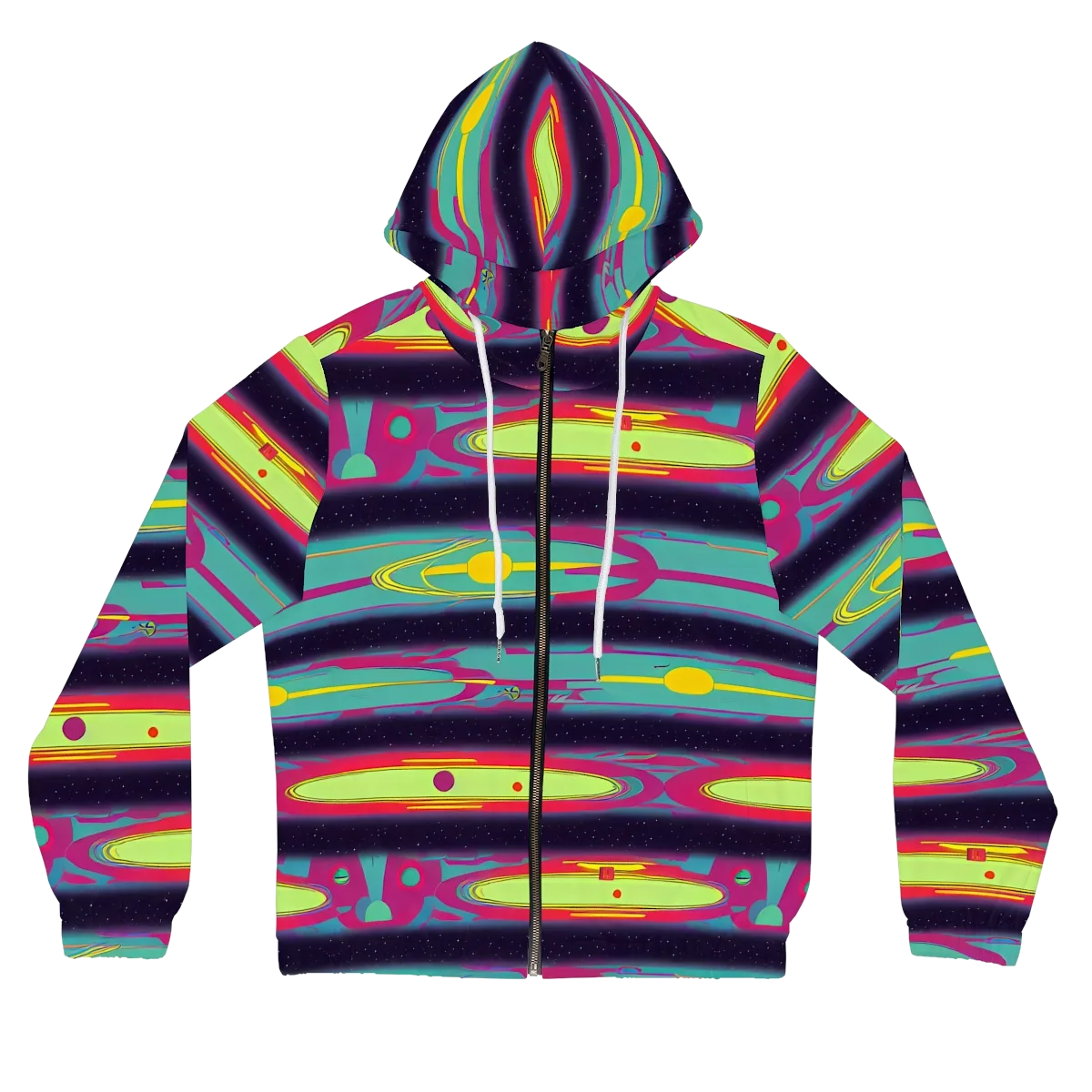 Astro Pop on Women's Full-Zip Hoodie — Front
