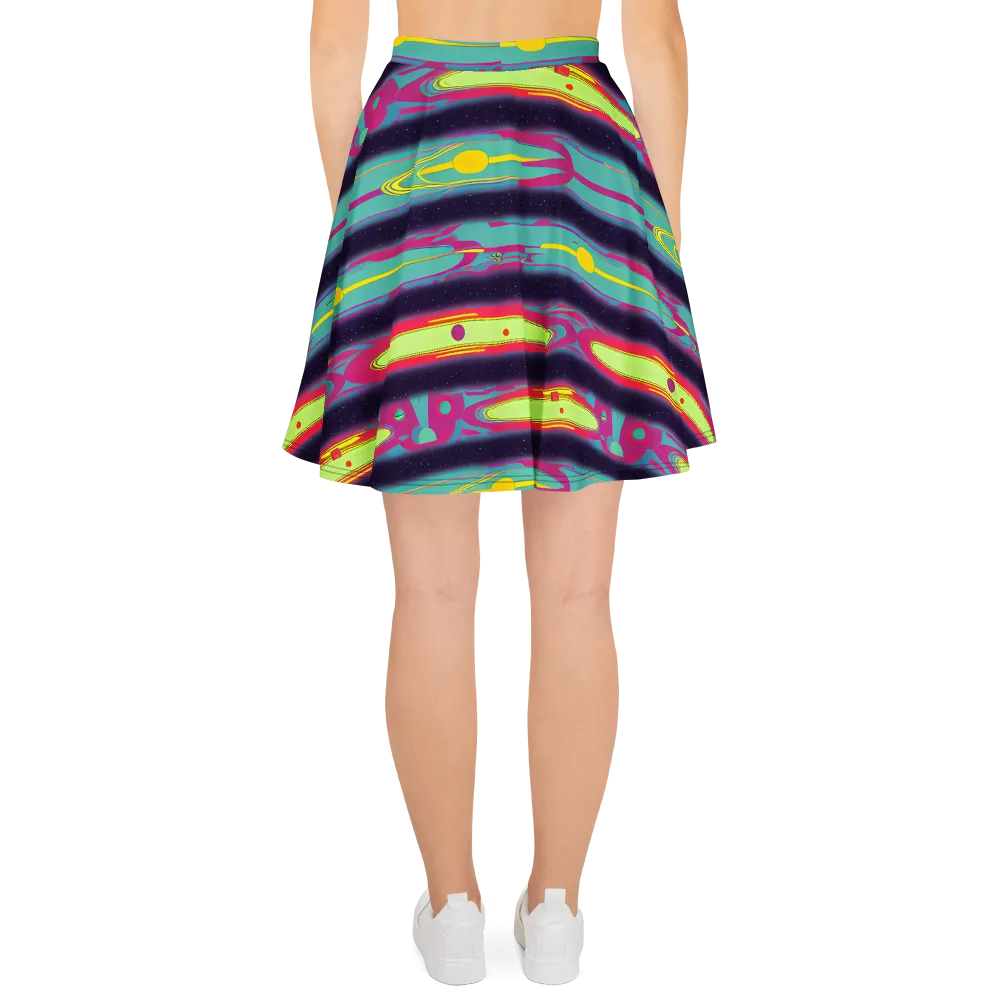 Astro Pop on Skater Skirt — Back