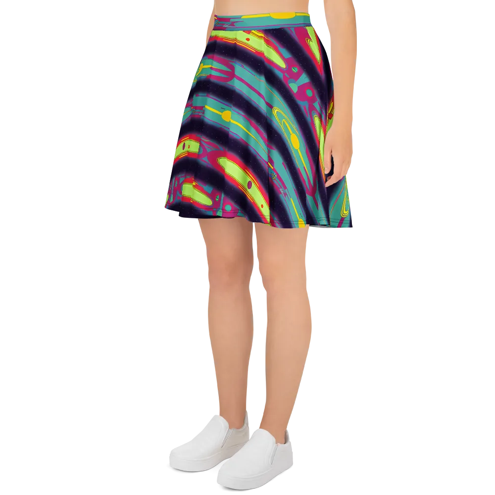 Astro Pop on Skater Skirt — Left