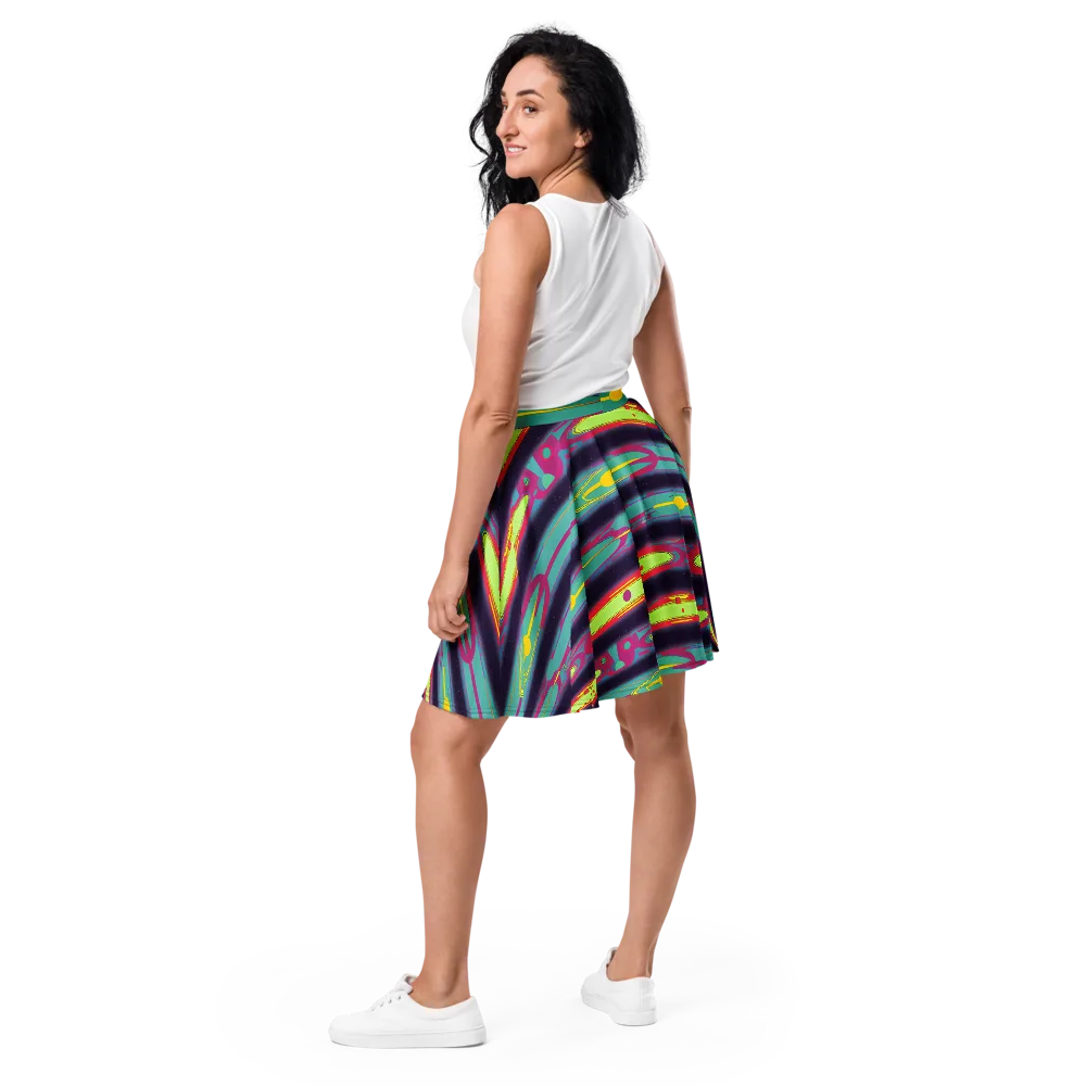 Astro Pop on Skater Skirt — Back