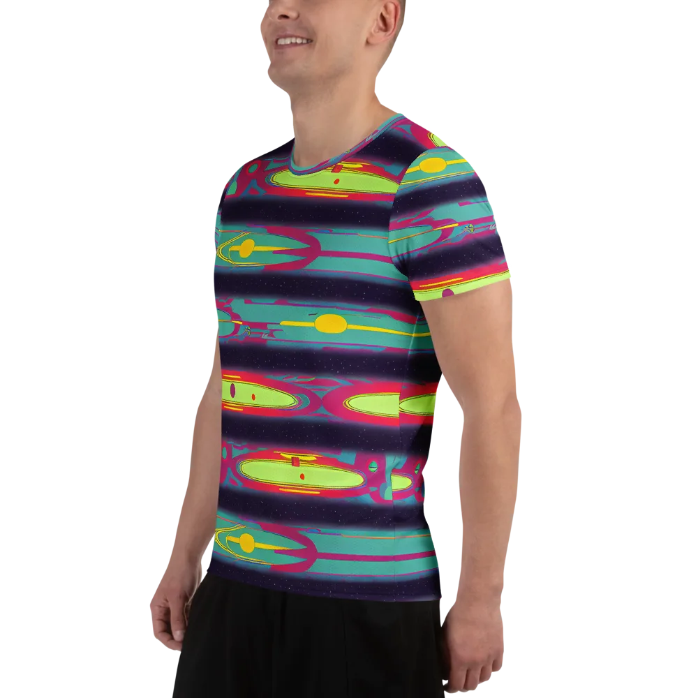 Astro Pop on Men's Athletic T-Shirt — Left