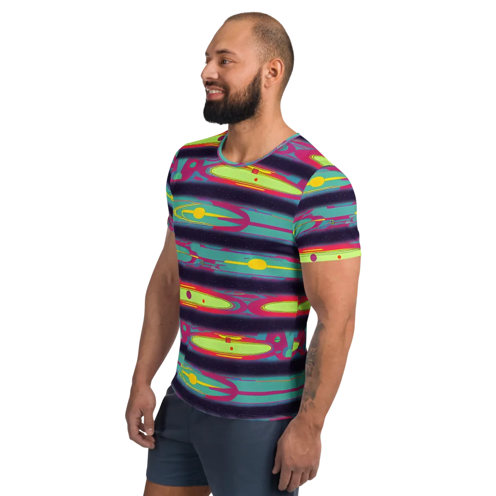 Astro Pop on Men's Athletic T-Shirt — Left