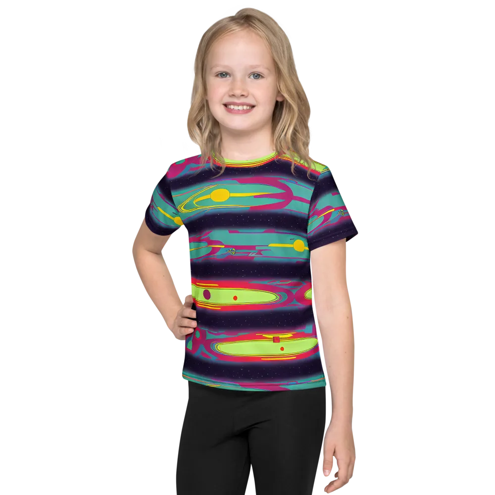 Astro Pop on Kids Crew Neck T-Shirt — Front