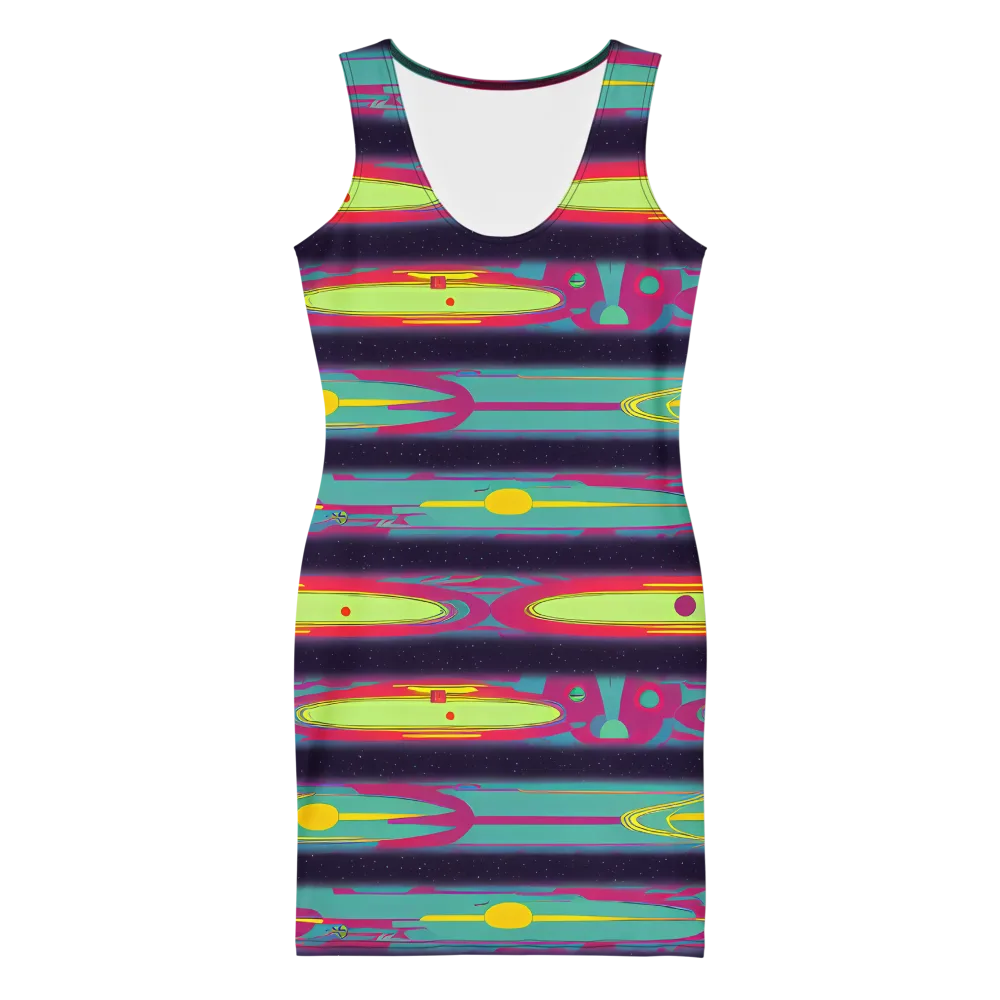 Astro Pop on Bodycon Dress — Front