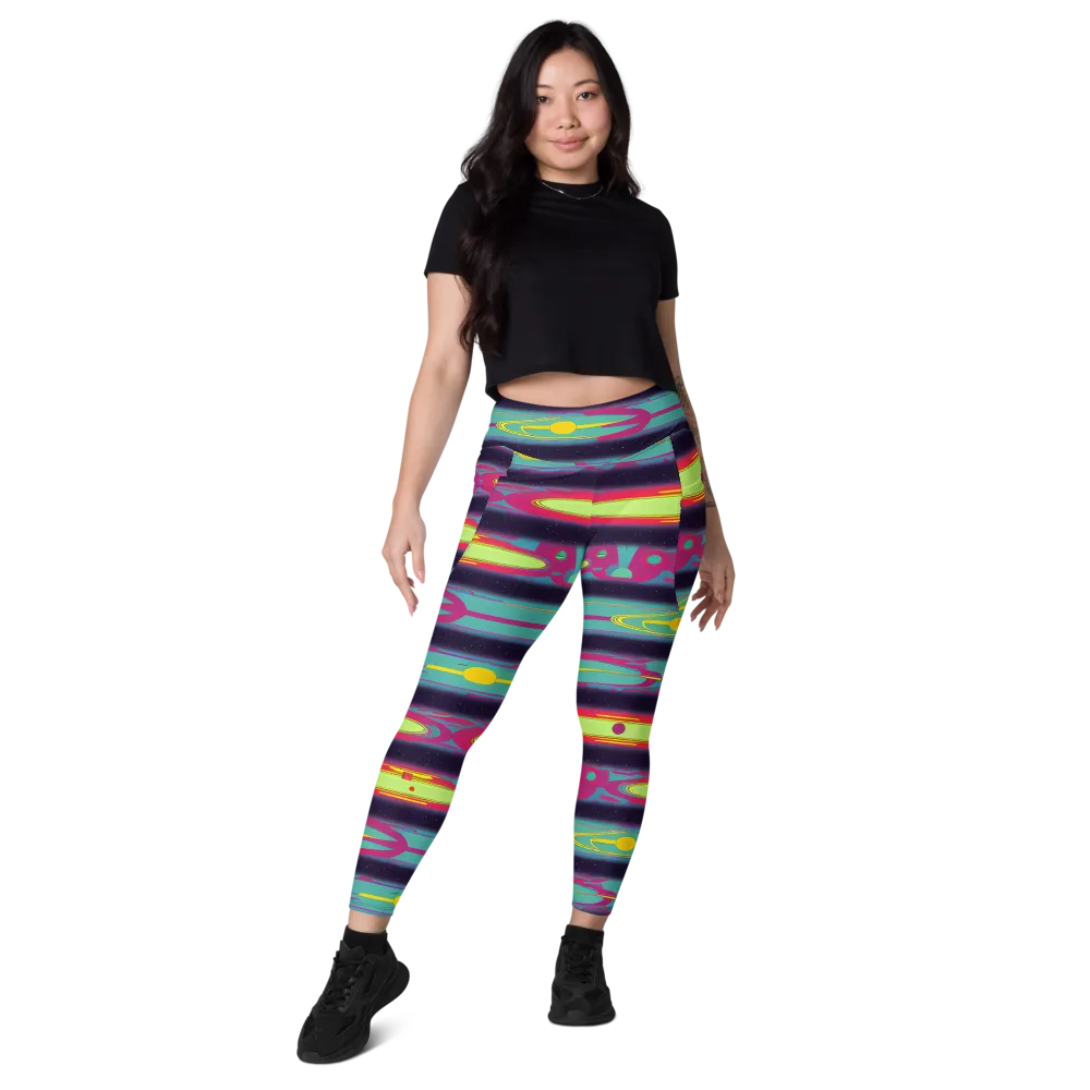 Astro Pop on Leggings with Pockets — Front