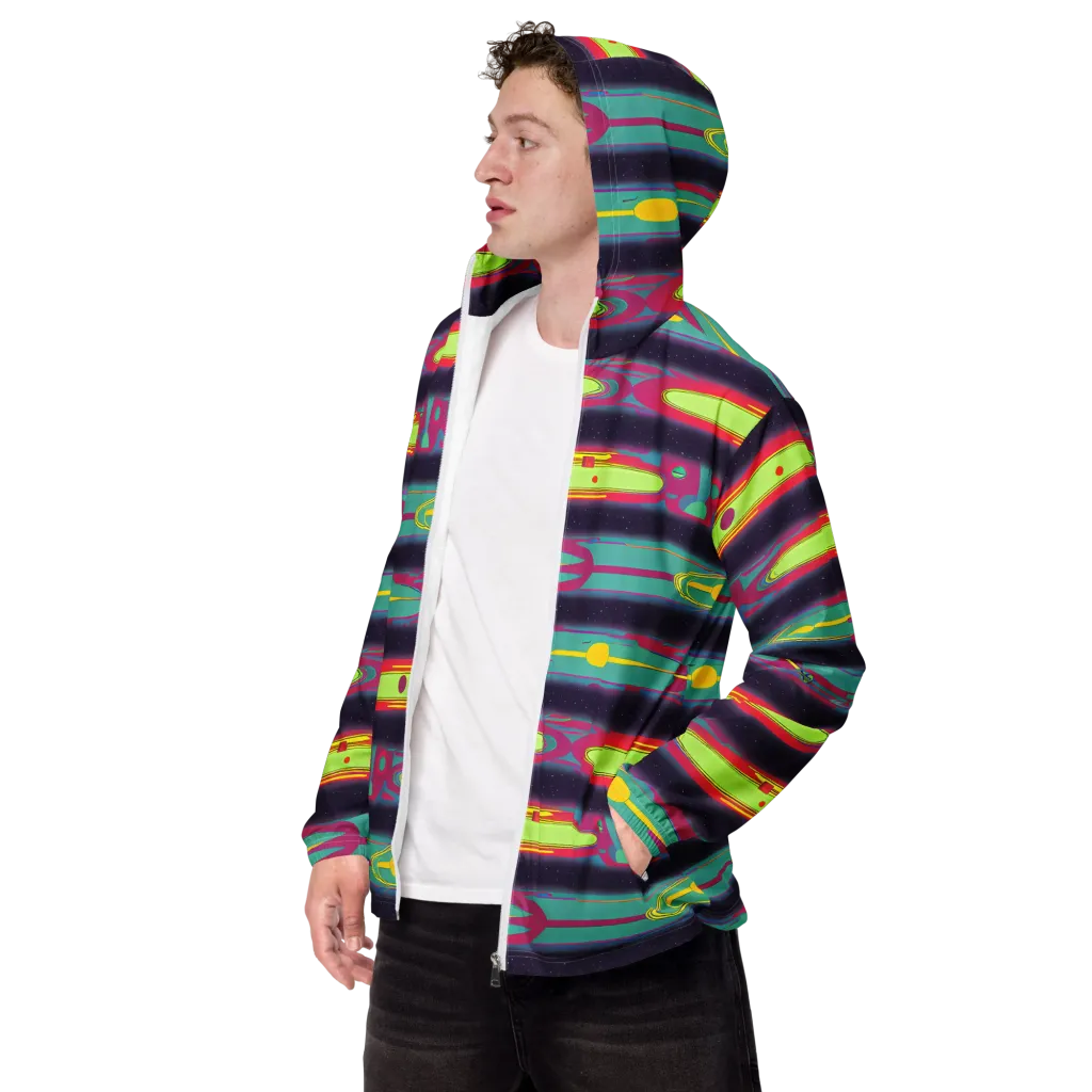 Astro Pop on Men's Windbreaker — Left Front