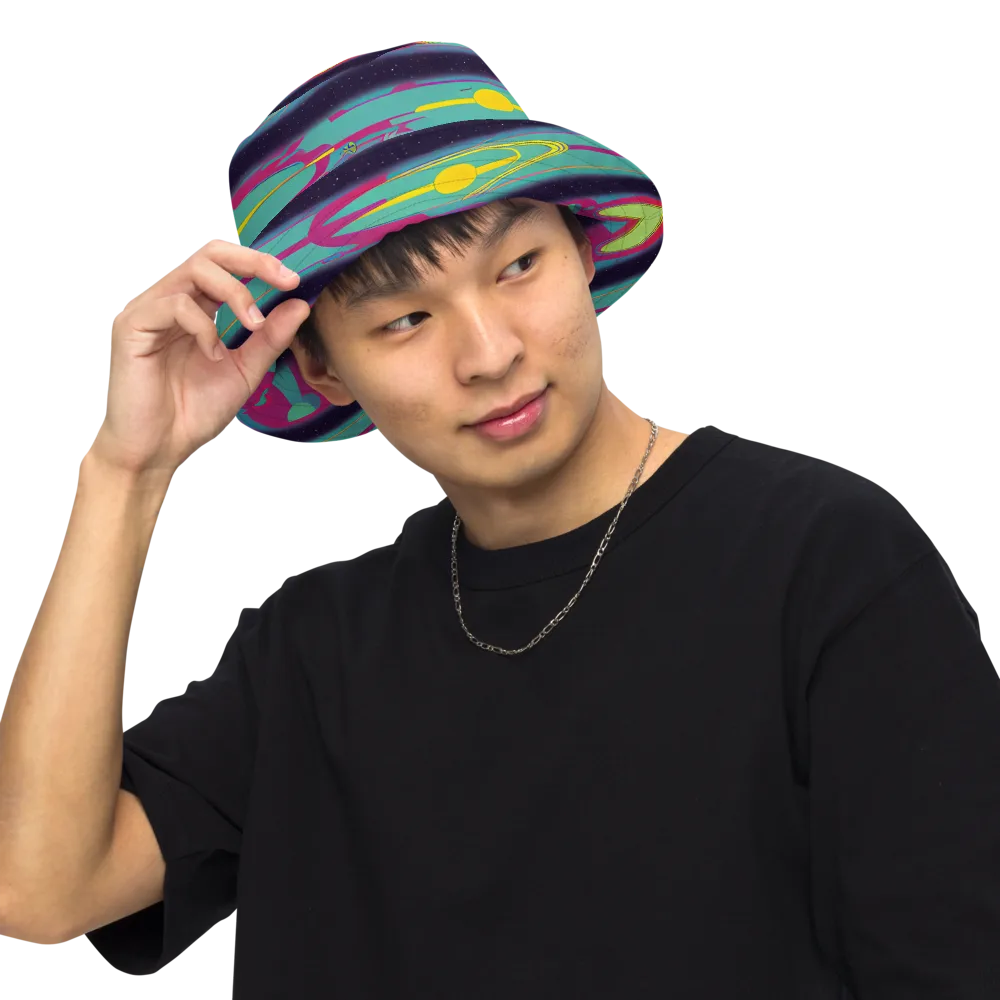 Astro Pop on Reversible Bucket Hat — Front Inside