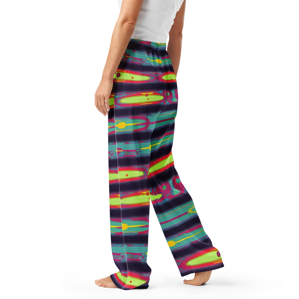 Astro Pop on Women's Pajama Pants — Left