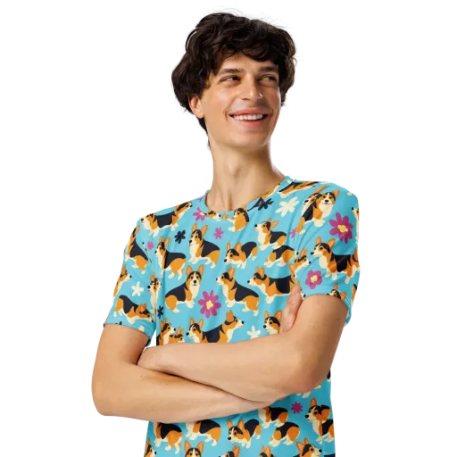 Pembroke Bloom on a Men's Crew Neck T-Shirt