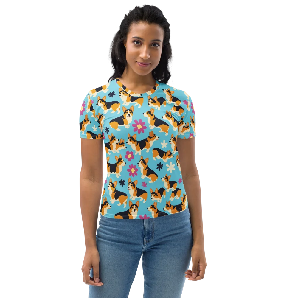 Pembroke Bloom on Women's Crew Neck T-Shirt — Front