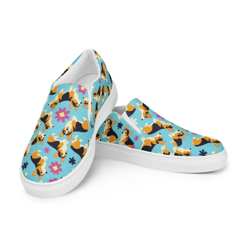 Pembroke Bloom on Men's Slip-On Canvas Shoes — Left Front