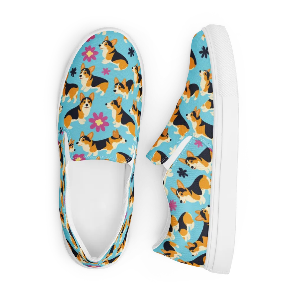 Pembroke Bloom on Men's Slip-On Canvas Shoes — Front