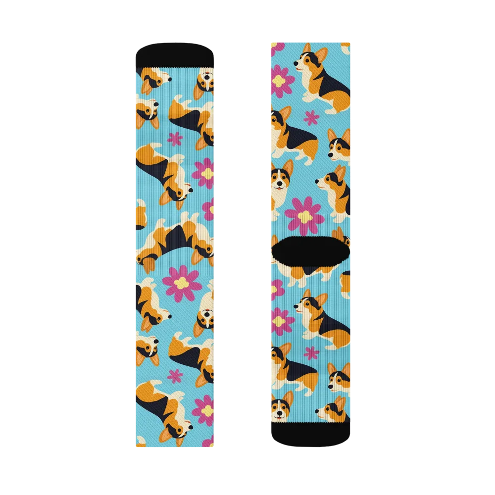 Pembroke Bloom on Socks — Left Sock