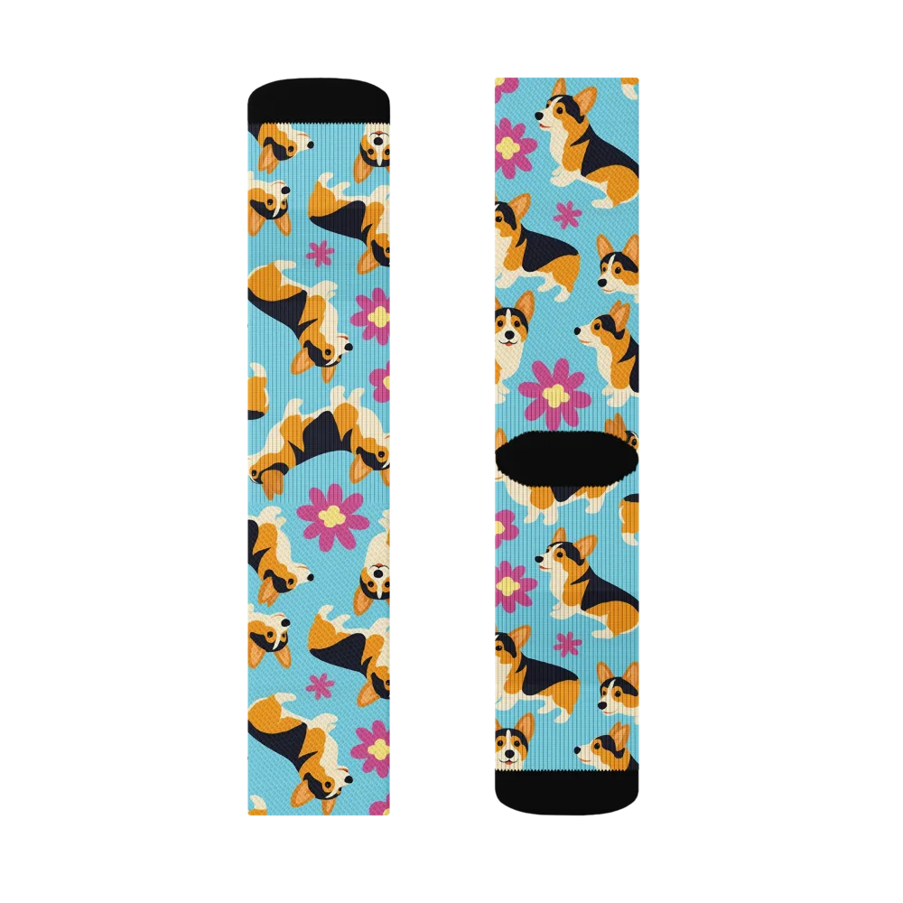Pembroke Bloom on Socks — Right Sock