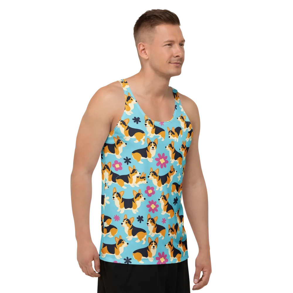 Pembroke Bloom on Men's Tank Top — Right Front