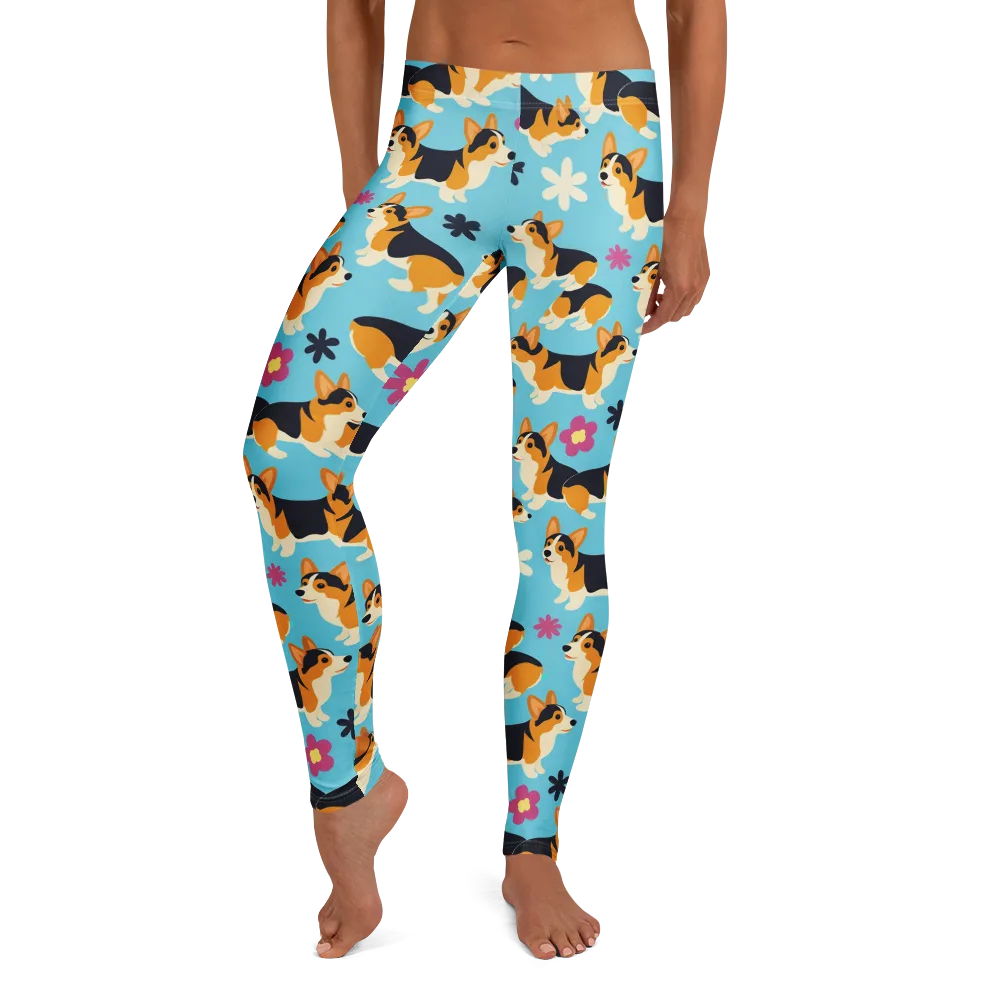 Pembroke Bloom on Leggings — Front