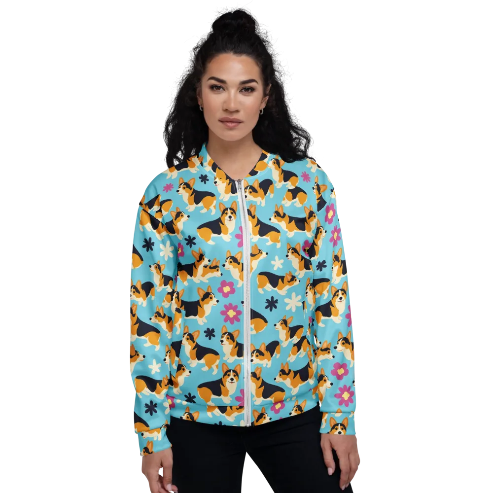 Pembroke Bloom on Bomber Jacket — Front
