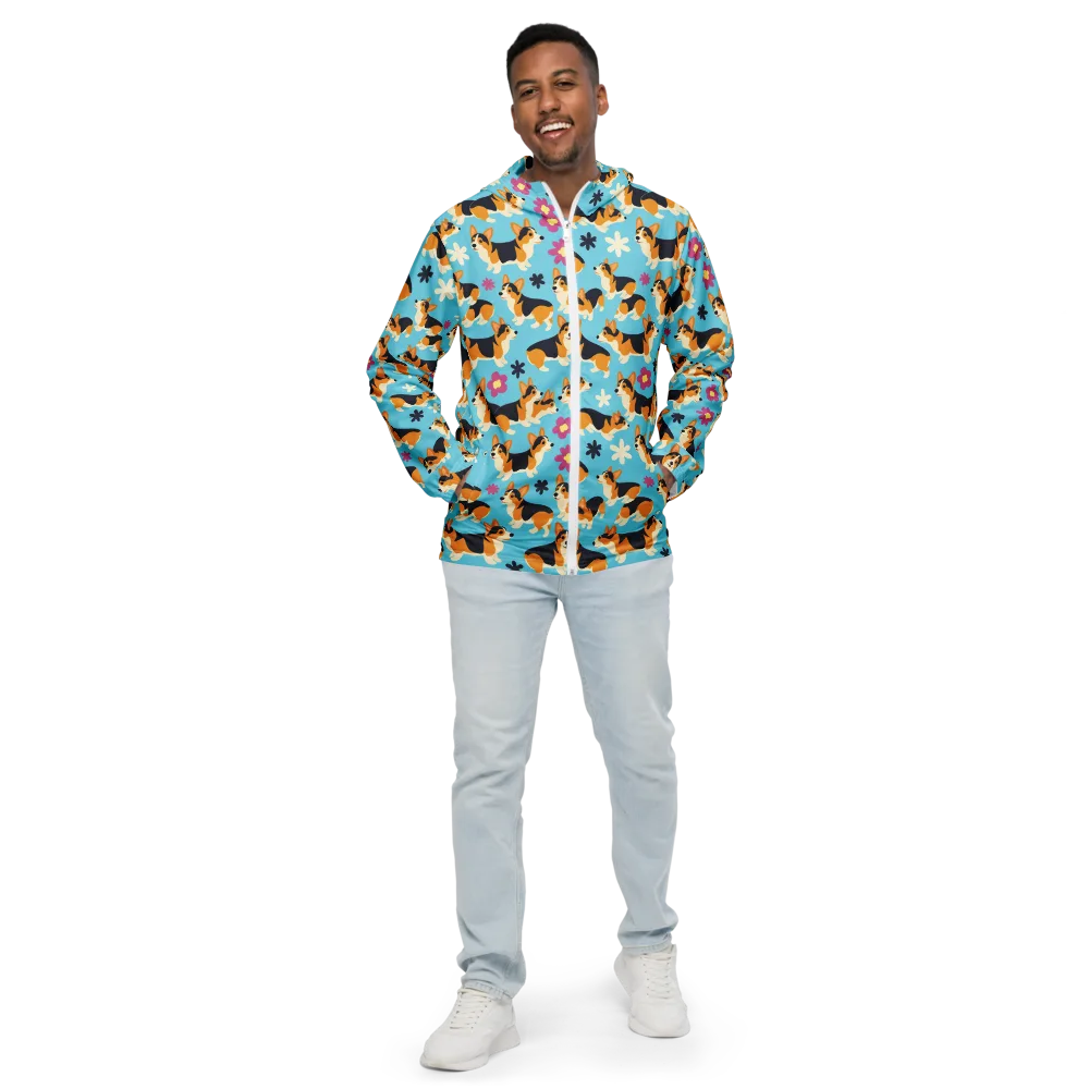 Pembroke Bloom on Men's Windbreaker — Front