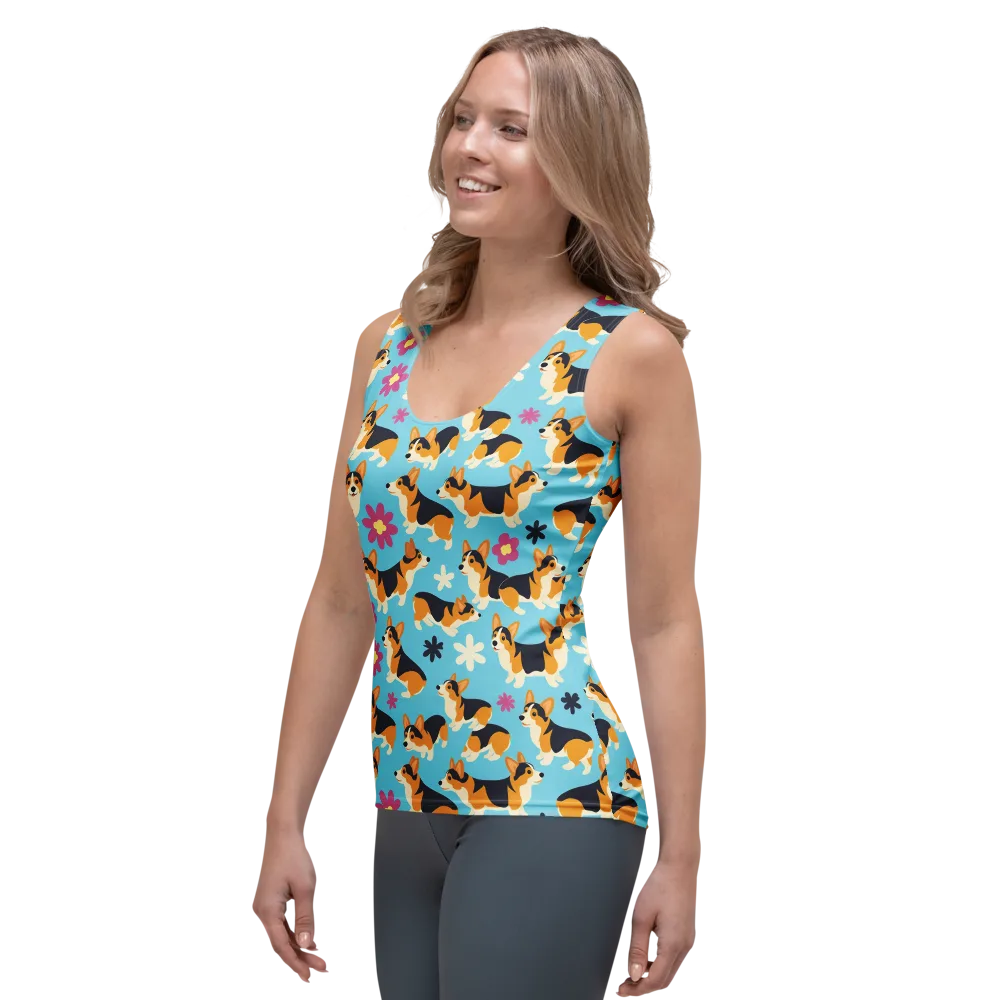 Pembroke Bloom on Women's Tank Top — Left Front