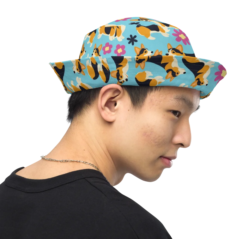 Pembroke Bloom on Reversible Bucket Hat — Right Outside