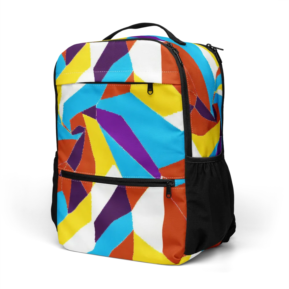 Chromatic Pinwheel on Utility Backpack — Left Front